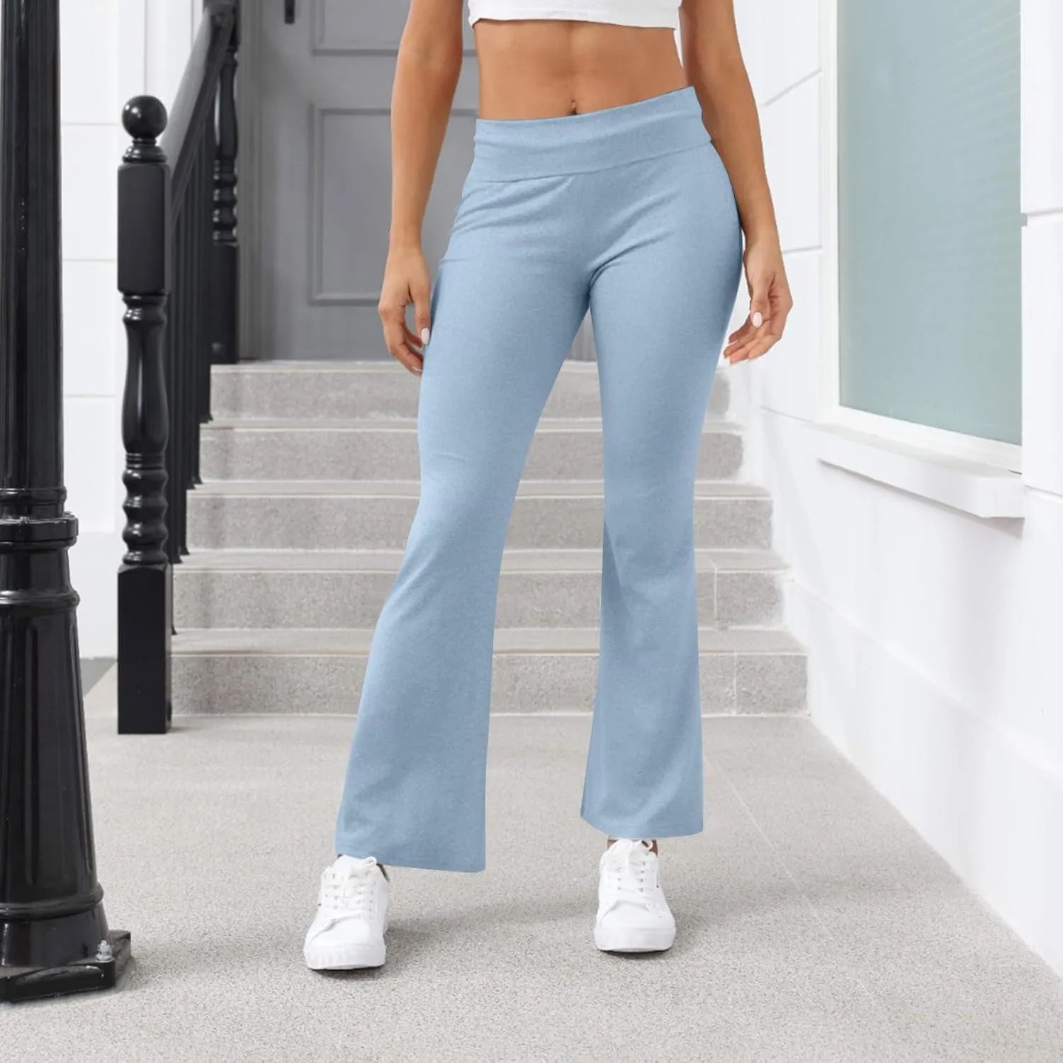Складные йога-штаны для женщин High Waisted с эффектом контроля живота — фото 3