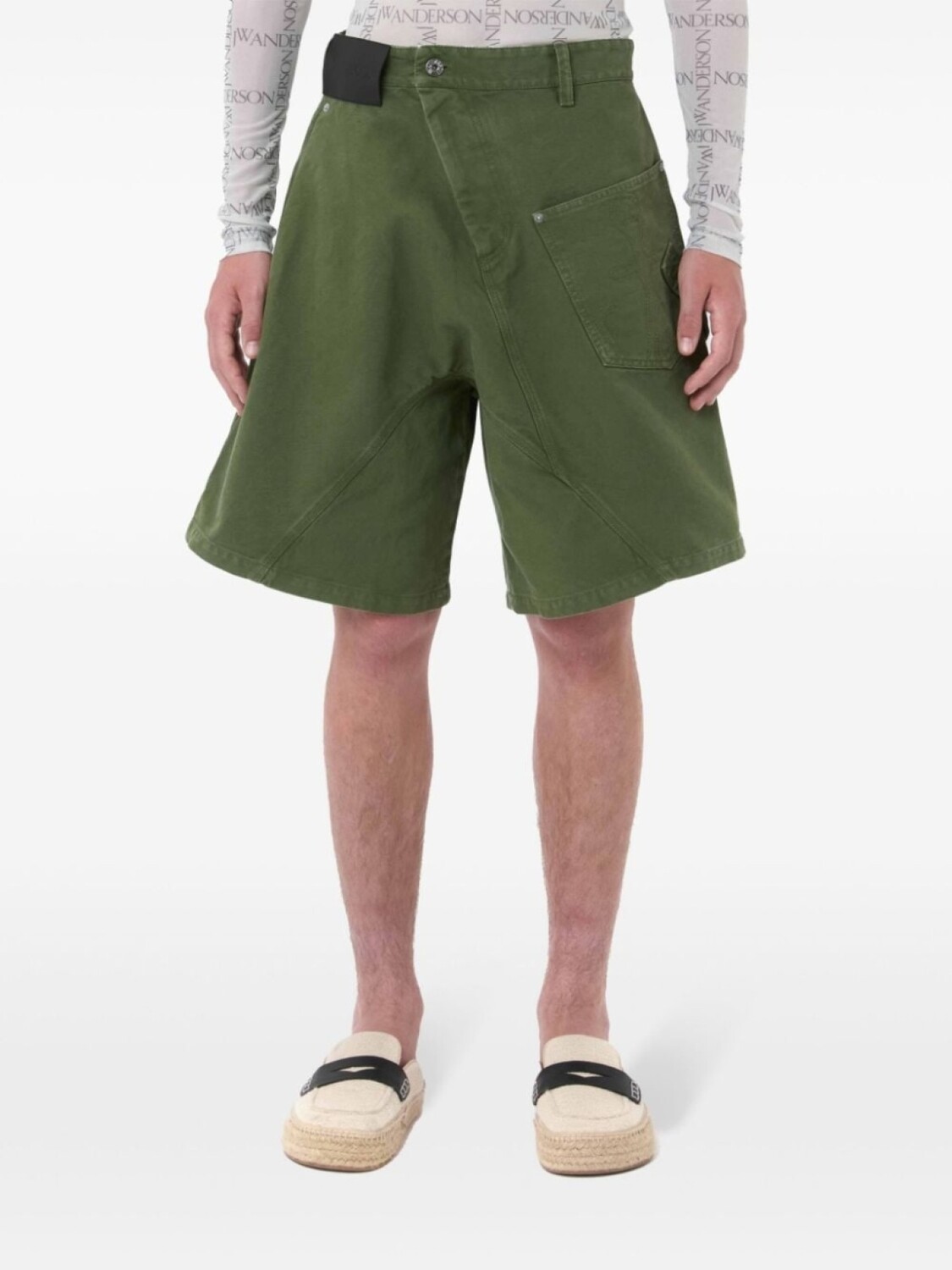 

JW Anderson ДРАПИРОВАННЫЕ ШОРТЫ, зеленый