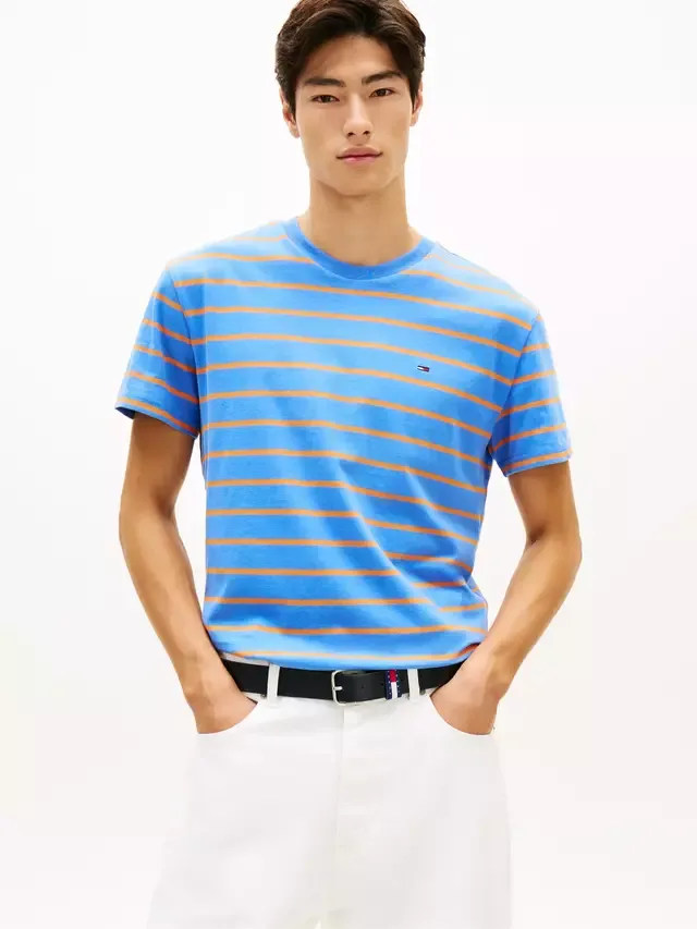 Хлопковая футболка стандартного кроя с логотипом флага, разноцветная Tommy Hilfiger