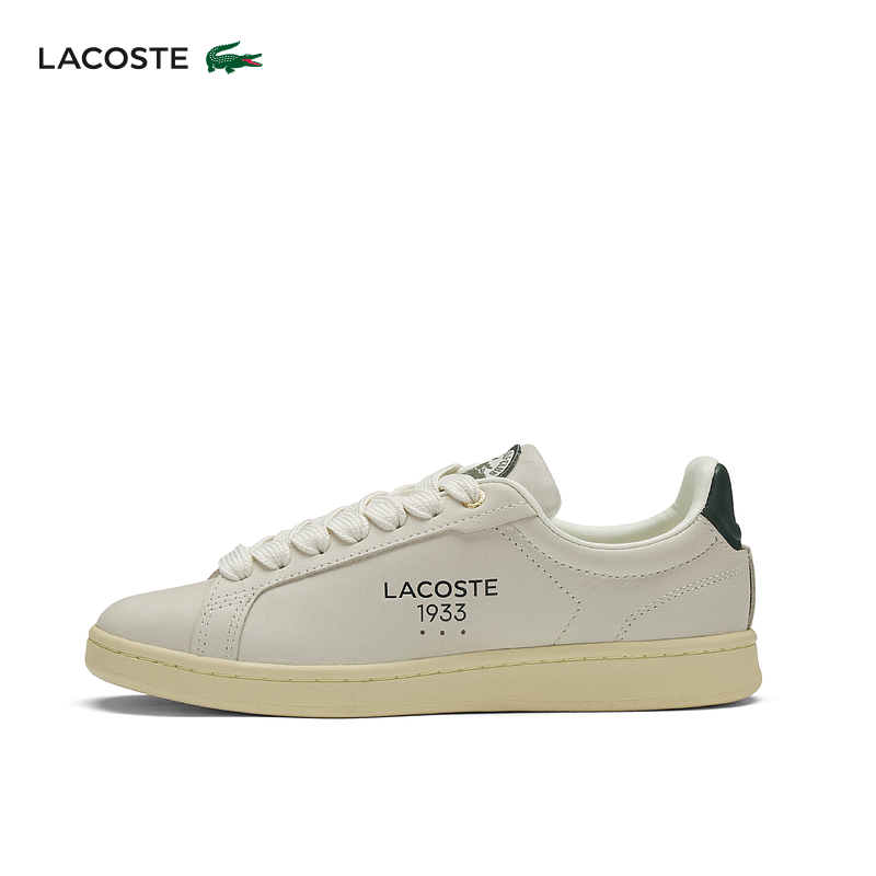 

Туфли женские Lacoste из французской крокодиловой кожи, белый / светло-желтый