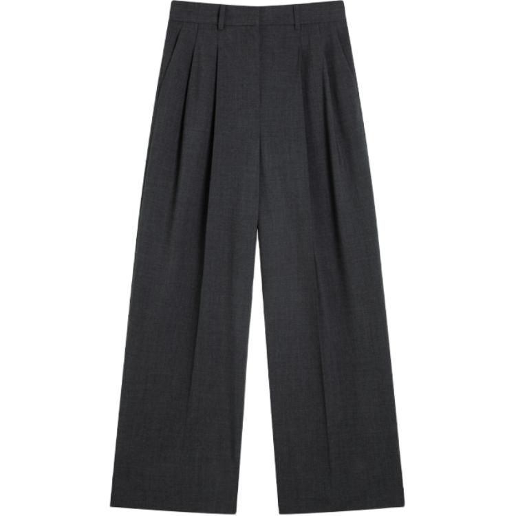 

Брюки прямого кроя с двойной складкой THEORY, черный