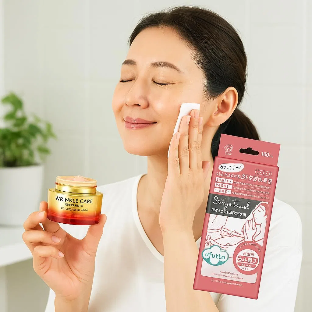 Набор для ухода за кожей: гель-крем Grace One Wrinkle Care Moist Repair Gel Cream EX и 100 мягких хлопковых полотенец Cotton Lab — фото 2