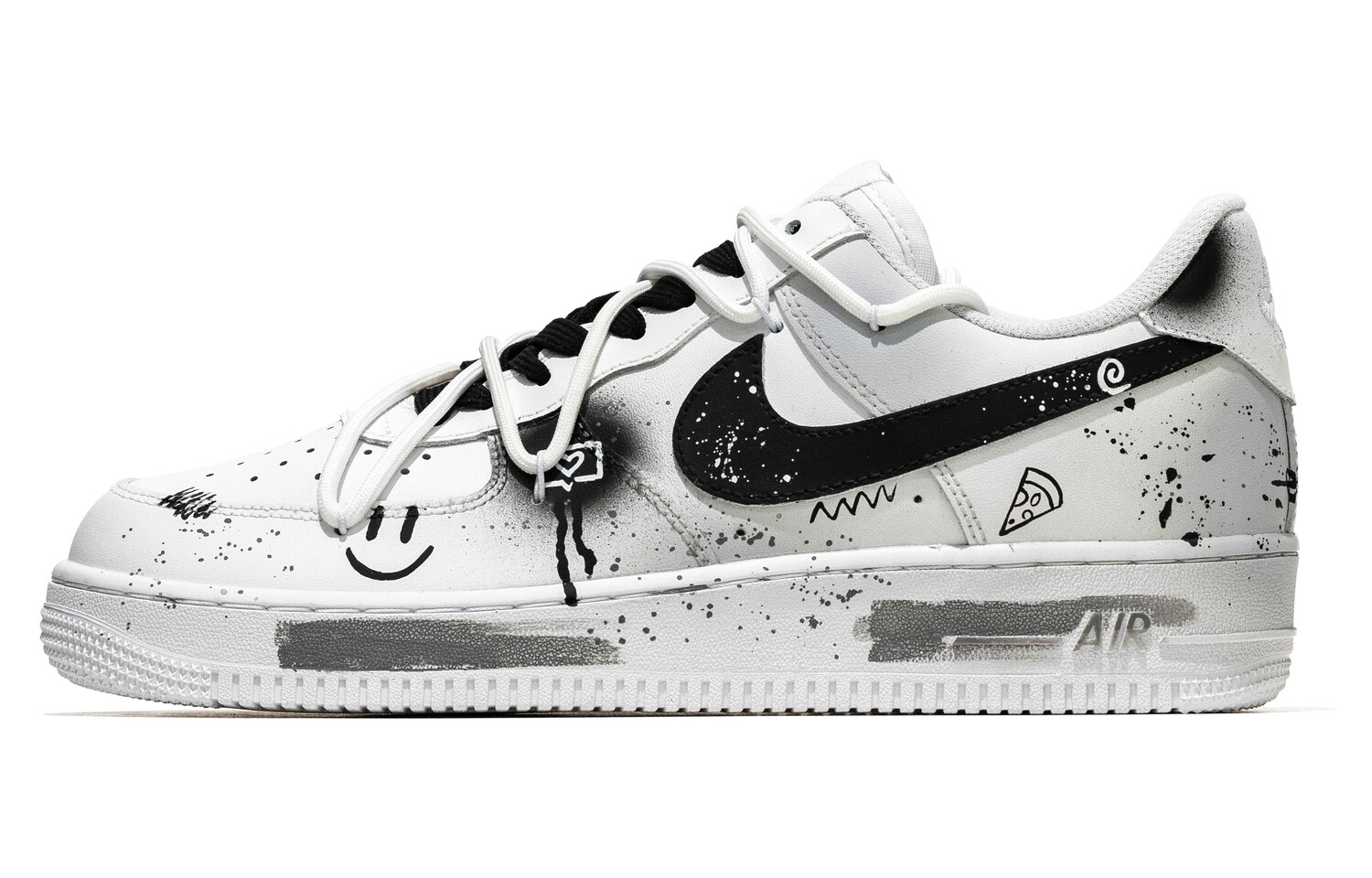 

Кроссовки для скейтбординга Air Force 1 женские низкие черный/белый Nike