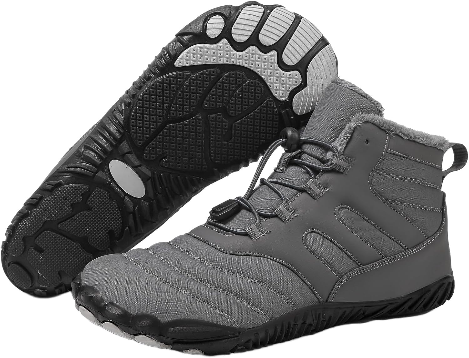 

Ботинки для пеших прогулок HYPINZI для женщин и мужчин, зимние Ботинки для походов, теплые снежные ботинки, водонепроницаемые нескользящие туфли с широкой носковой частью, зимние, серый