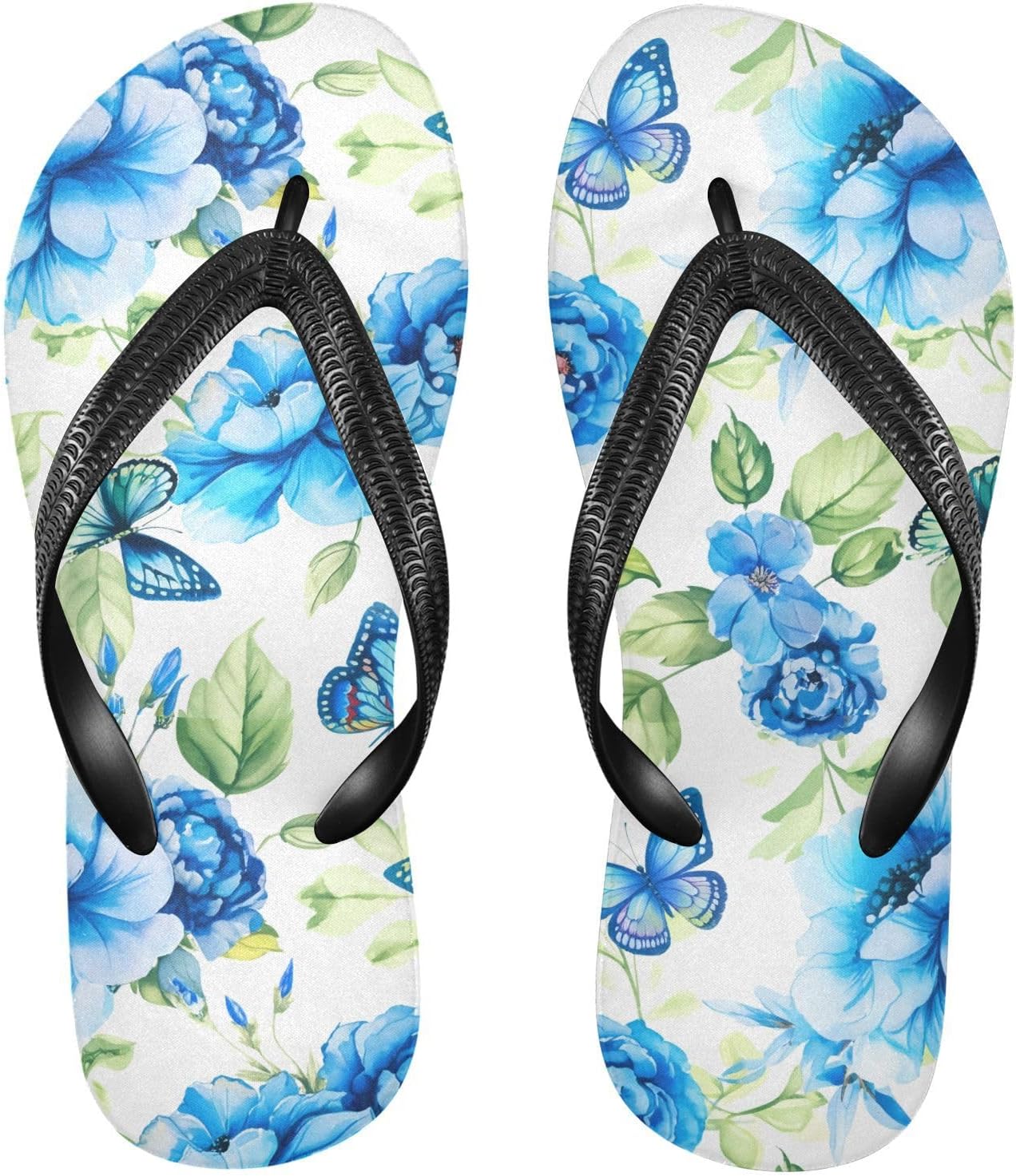 

Розовые сланцы с бабочкой, синие шлепанцы для пляжа и душа, резиновые нескользящие летние тапочки для ходьбы для женщин и мужчин Sinestour