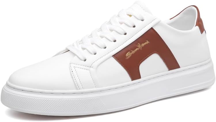 

Мужские модные кроссовки и стильные спортивные обувь для молодежи Meixi Mobile, белый/оранжевый