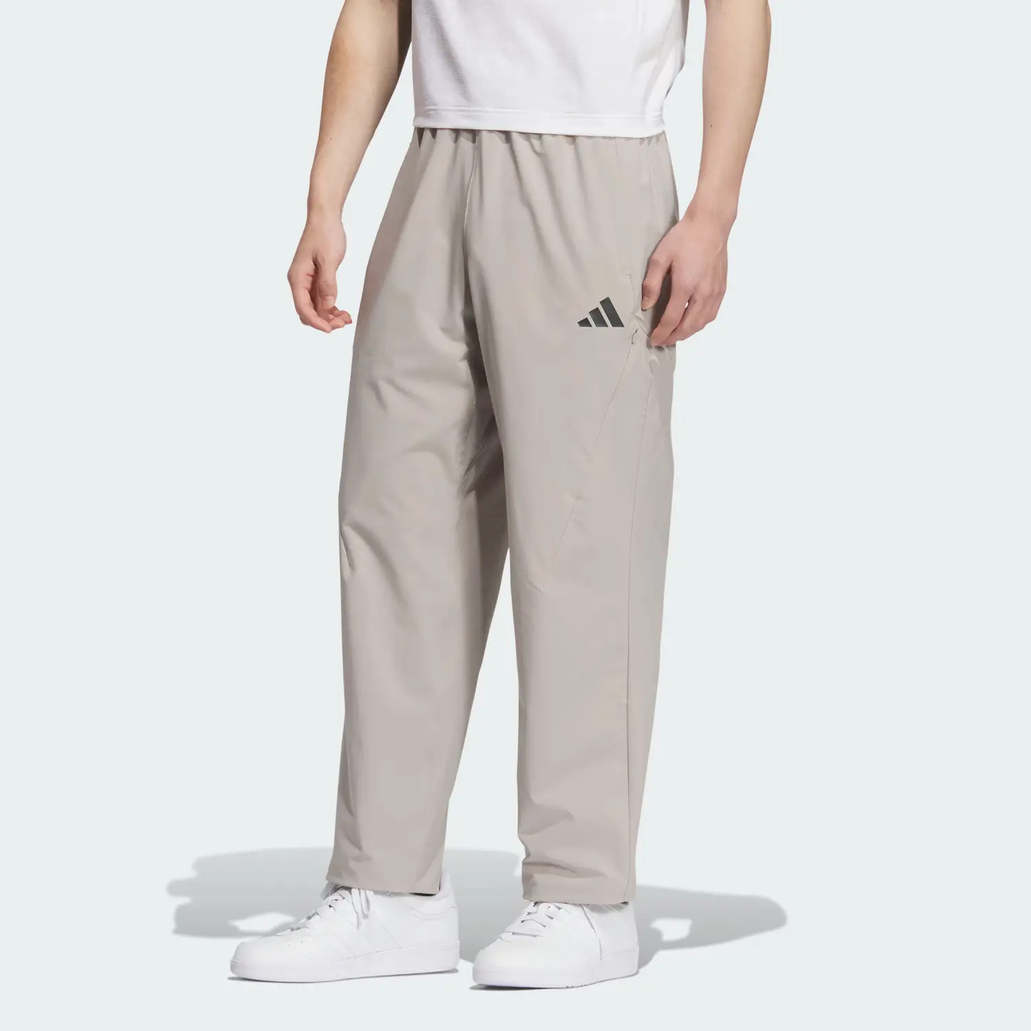 Climacool SS25 modern woven спортивные брюки повседневные штаты men's Adidas, серебристо-серый — фото 4