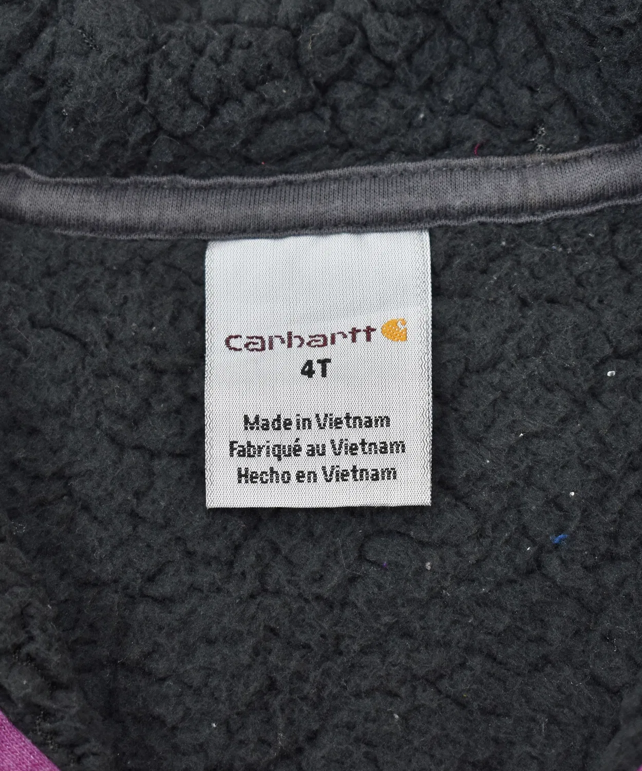 Винтажная детская толстовка Carhartt с принтом, размер 4, фиолетовая — фото 2