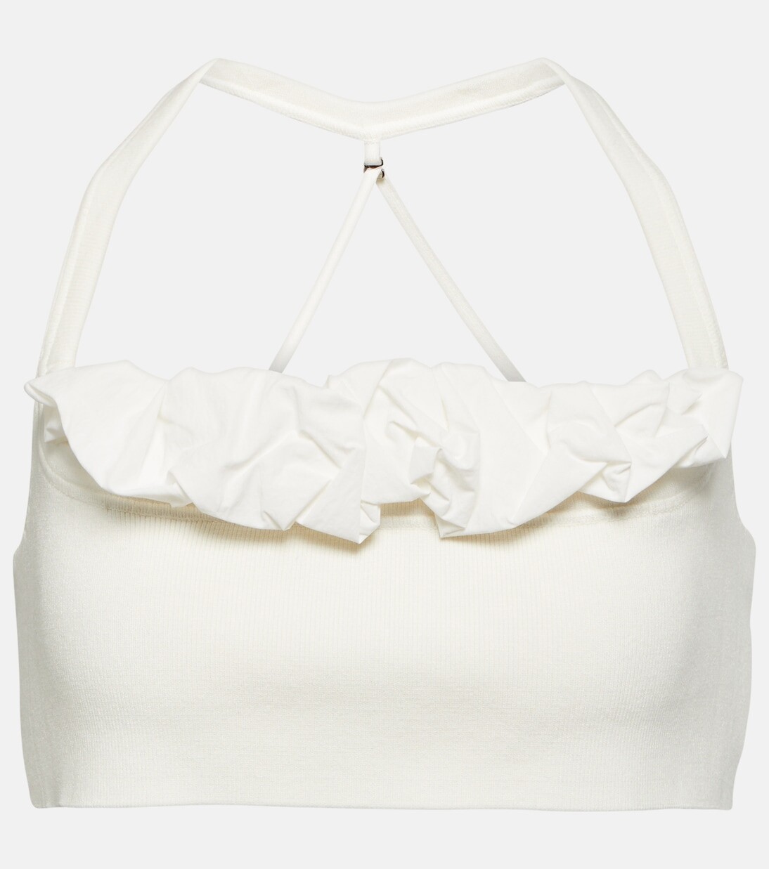 

Бюстгальтер le bandeau frivolli с оборками Jacquemus, белый