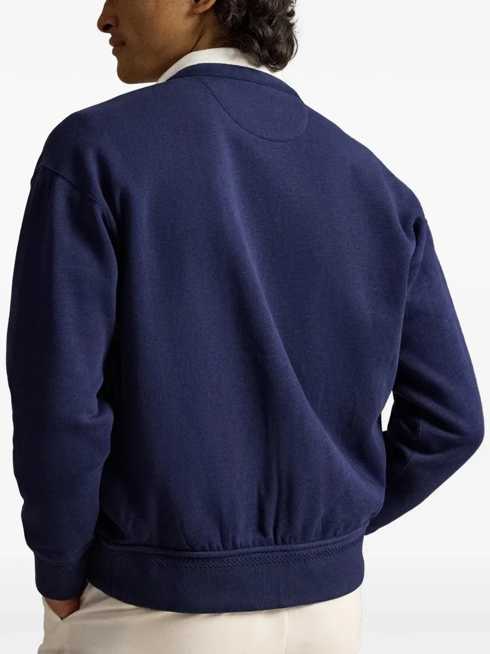 Кардиган с нашивкой в виде герба и карманом Polo Ralph Lauren, синий — фото 4