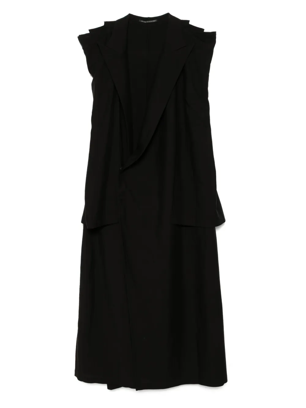

Пальто с драпировкой Yohji Yamamoto, черный
