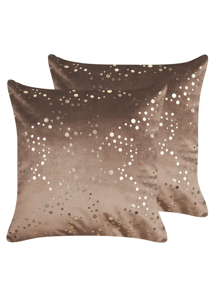

Декоративная подушка Beliani 2er Set Deko POPPY, цвет braun/gold