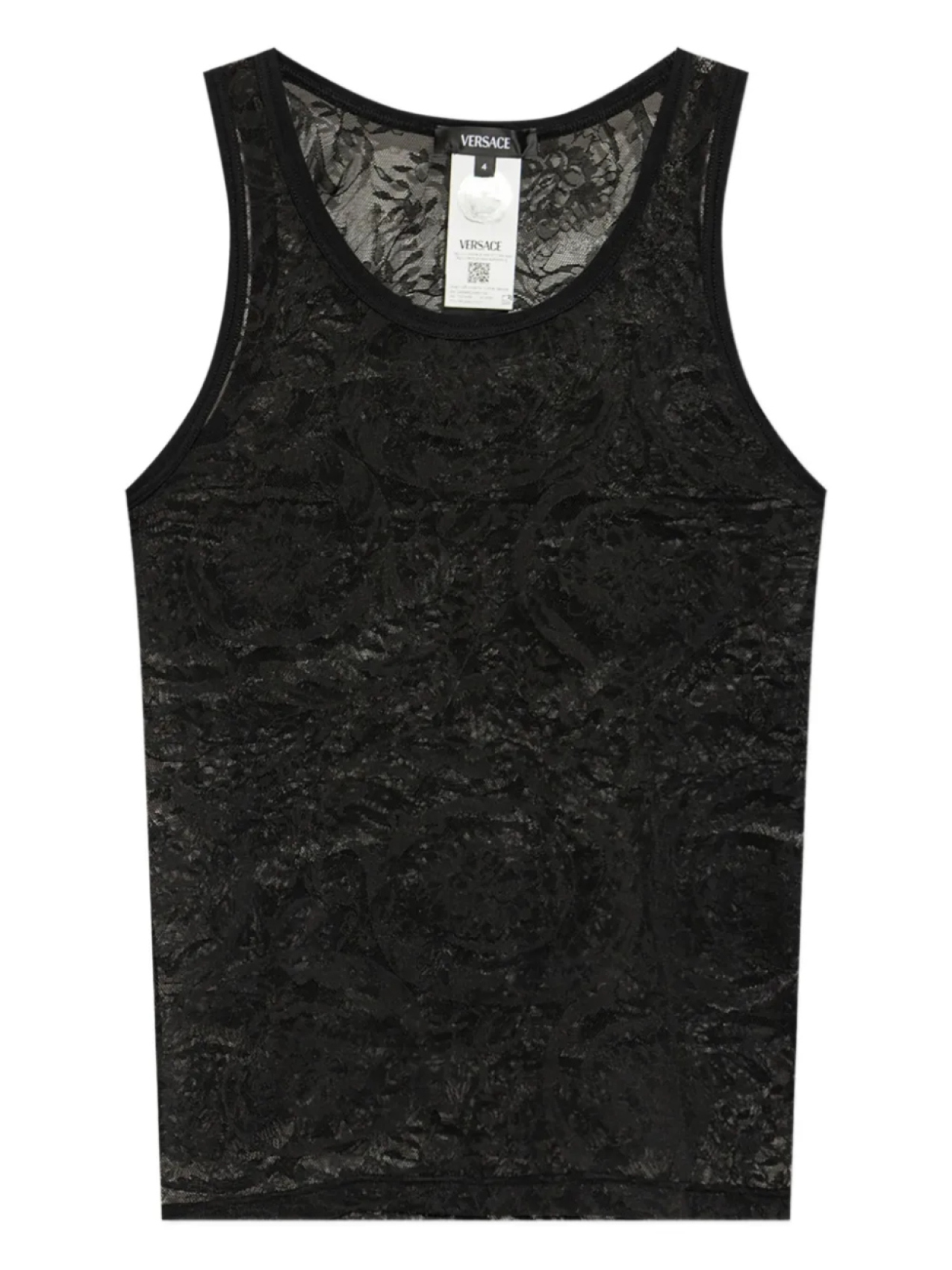 

Майка из кружева Барокко Versace, черный