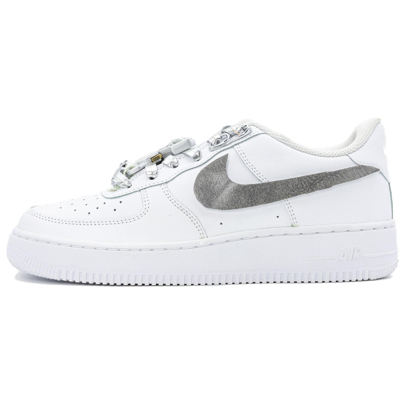 

Nike Кроссовки Air Force 1 Gray Soul с низким верхом для скейтборда, износостойкие, противоскользящие, мужские, белые, серые