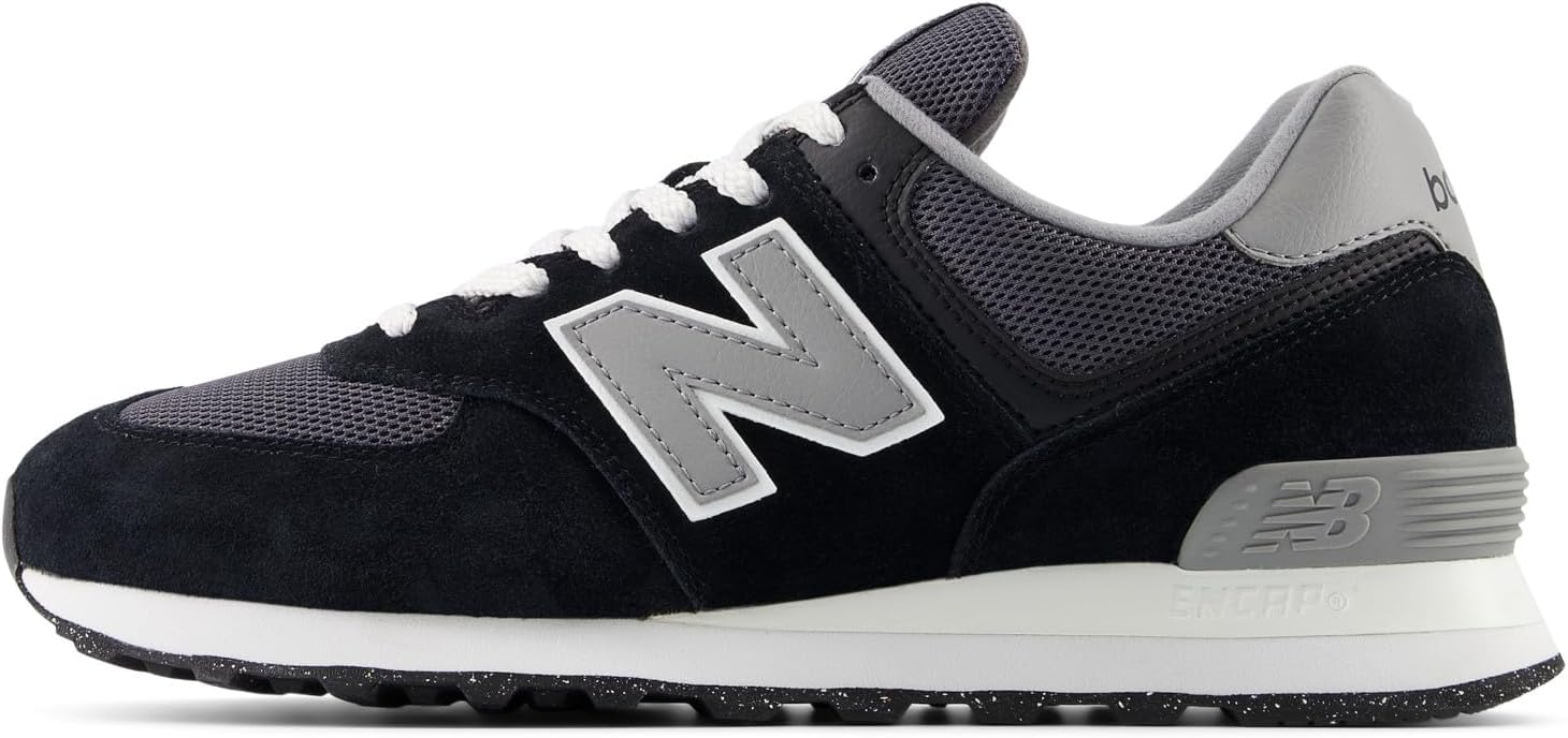 Детские кроссовки New Balance 574 V1 на шнуровке, Black — фото 3