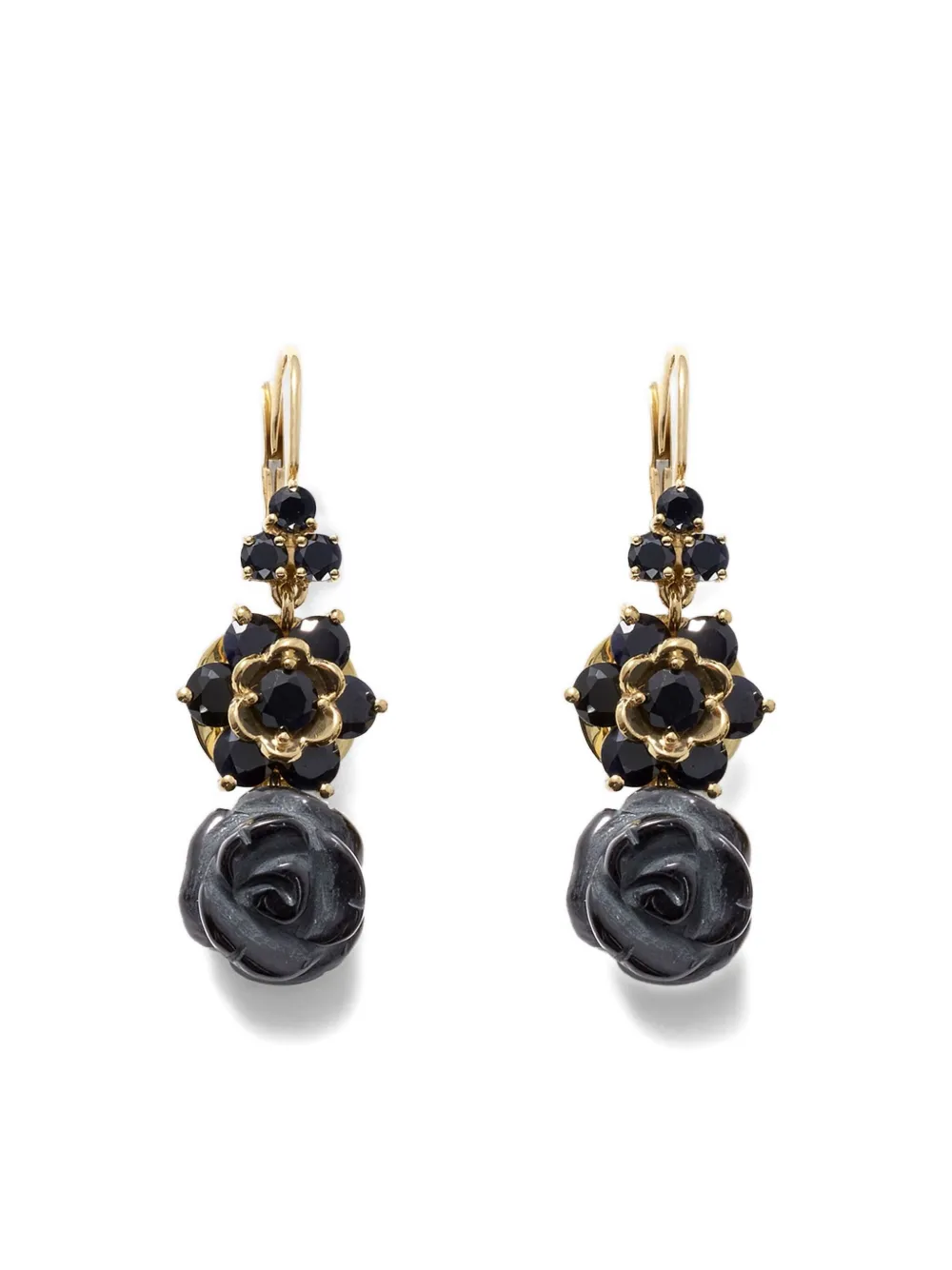 

Серьги Sicily из желтого золота с сапфирами и нефритом Dolce & Gabbana, золотистый