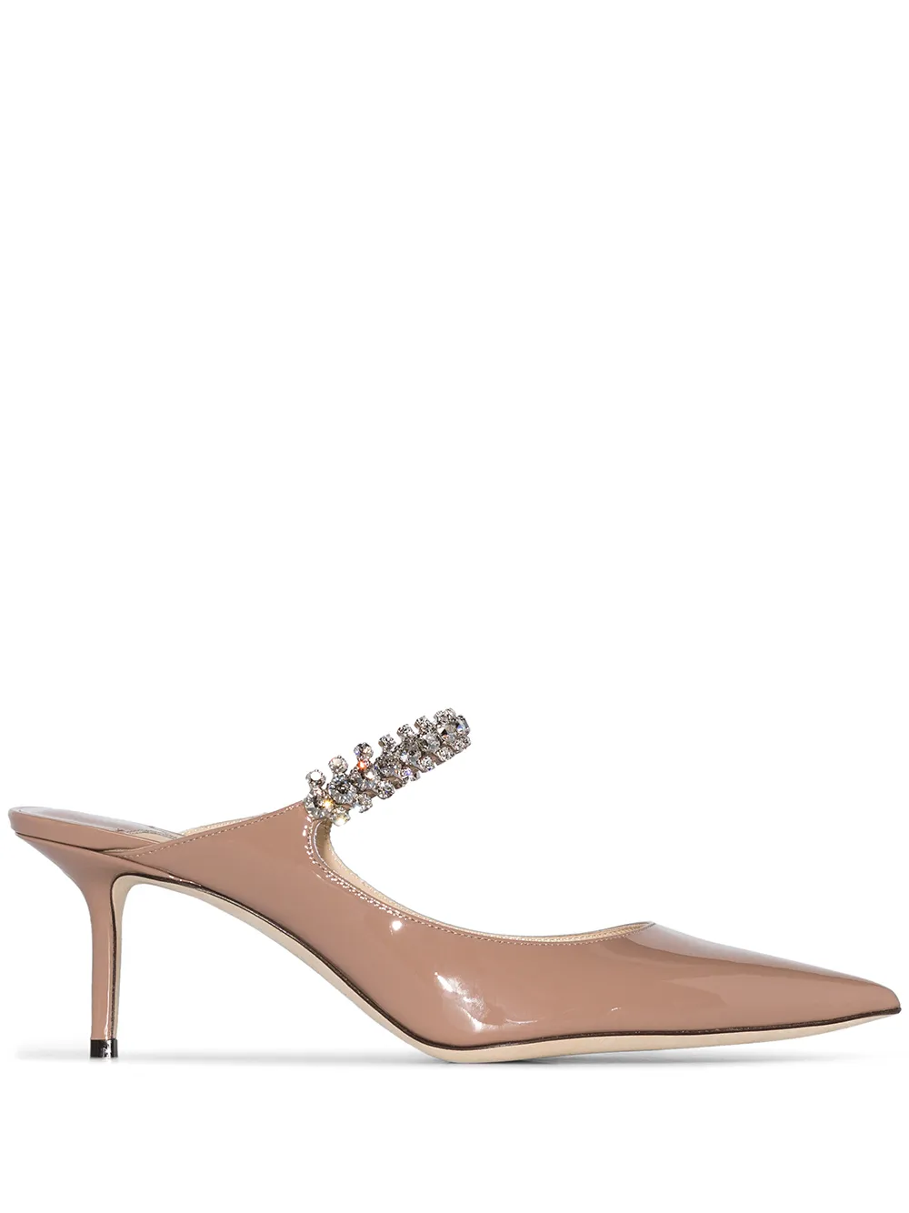 Мюли Bing 65 с кристаллами JIMMY CHOO, нейтральный