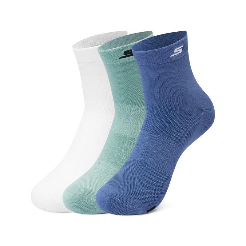 

Удобные спортивные носки до щиколотки унисекс набор из 3 пар Skechers, ярко-белый/зеленый