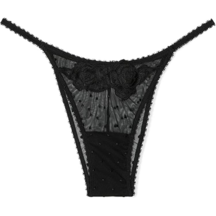 

Victoria's Secret Женские трусики 1 упаковка черные в горошек