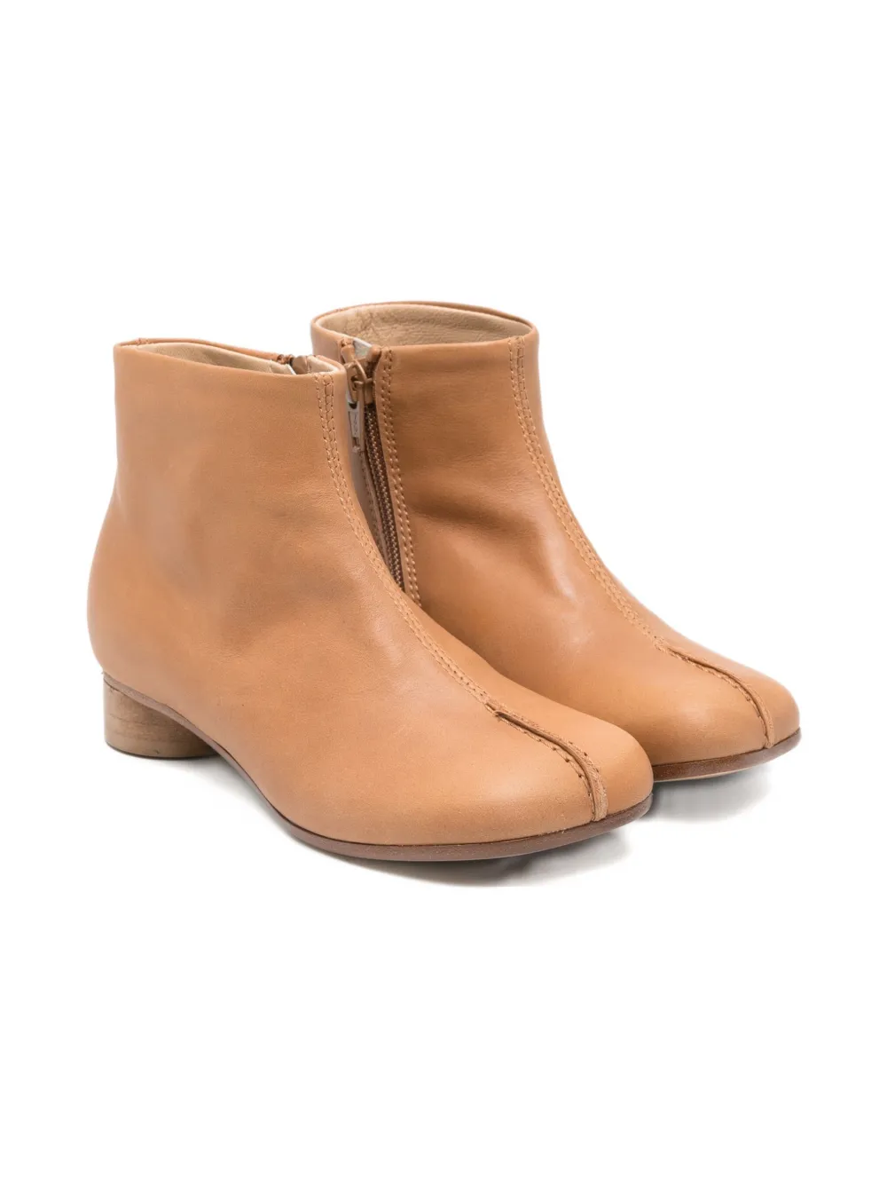 

Кожаные ботильоны MM6 Maison Margiela Kids, коричневый