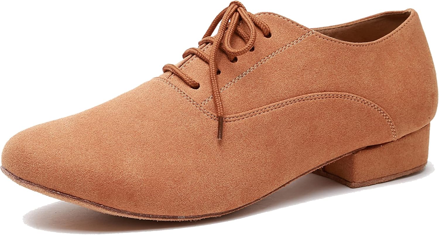 

Танцевальные туфли MSMAX Jazz для девочек, костюмные сапоги из ПУ для мальчиков Minishion, коричневый