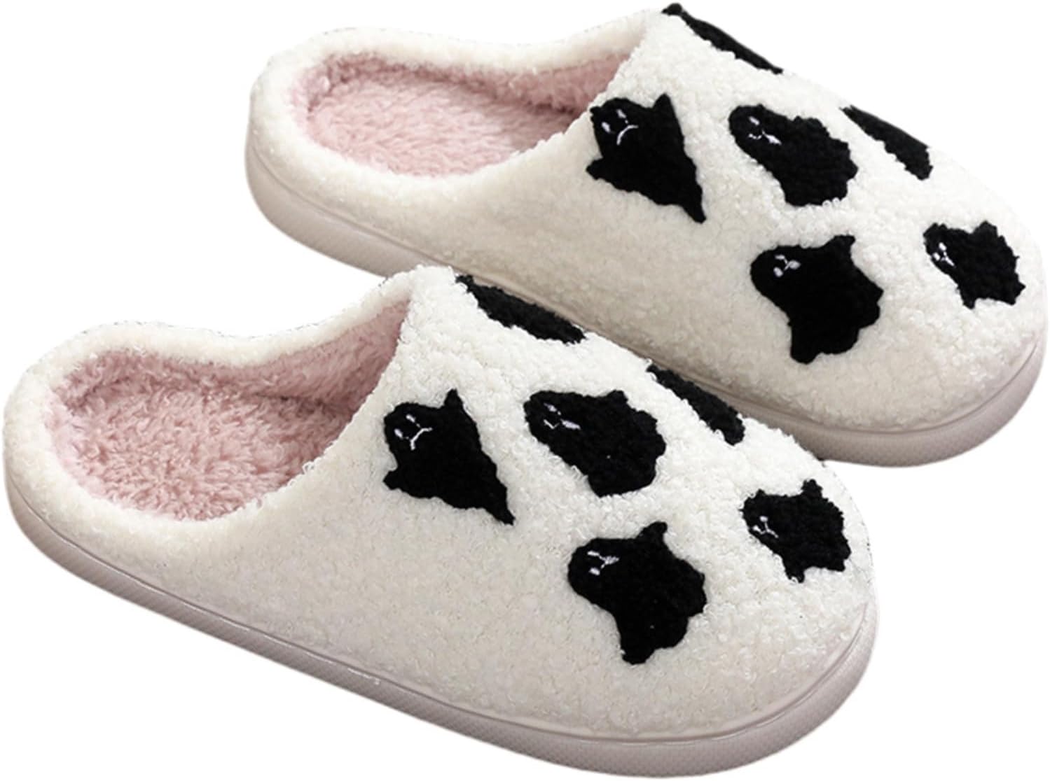 

Домашние тапочки на Хэллоуин для женщин и мужчин - уютные плюшевые домашние тапочки с нескользящей подошвой, милые изображения привидений/тыкв/летучих мышей, нескользящие, удобные для дома, для взрослых Hi-Y2Kgirls, A45