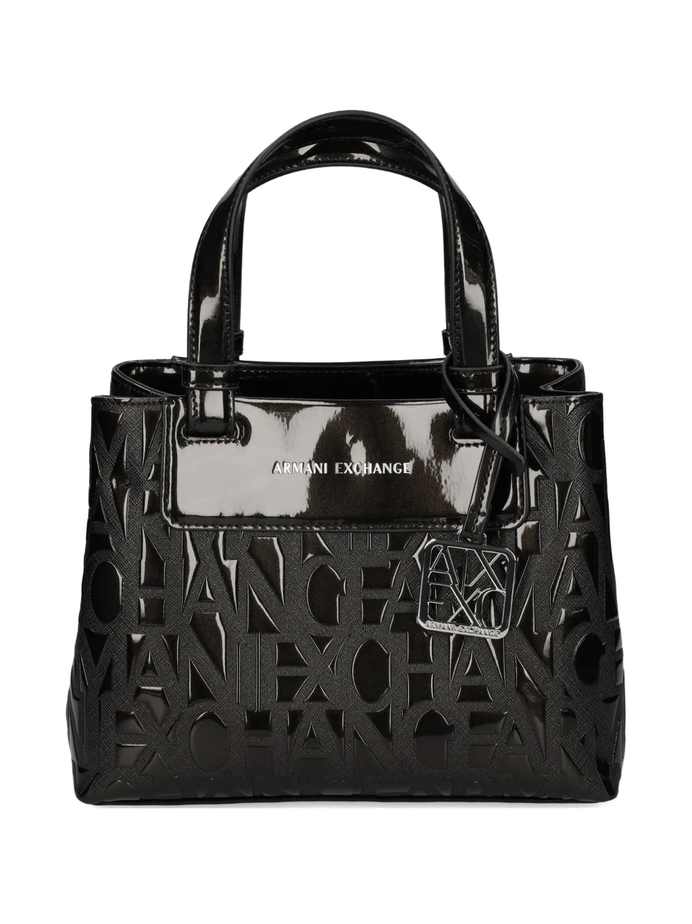 

Сумка-тоут с тисненным логотипом Armani Exchange, черный