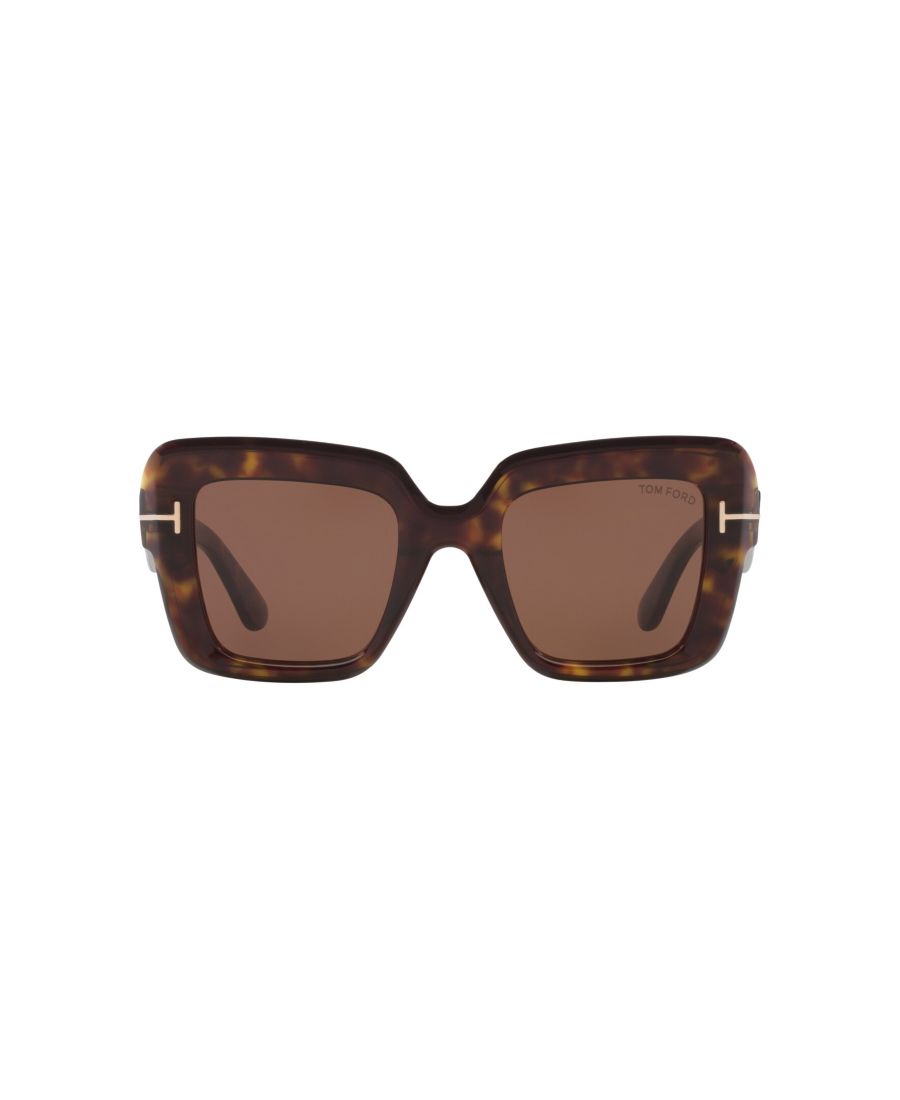 Женские квадратные солнцезащитные очки, Esme TR TR001880 Tom Ford, Tortoise, Brown — фото 4