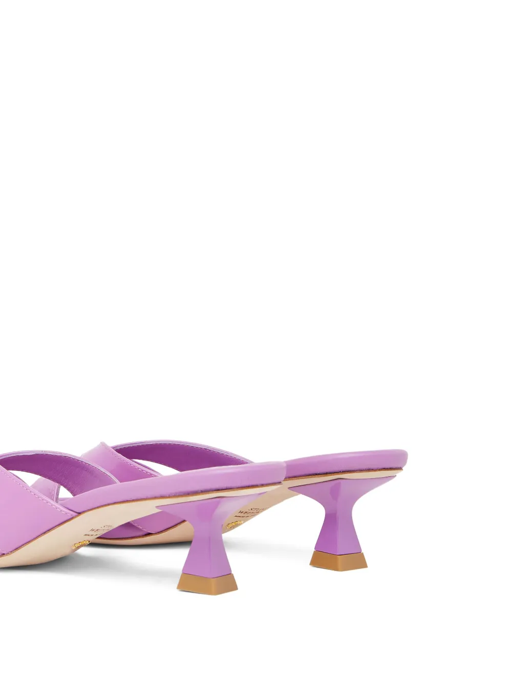Босоножки Miami Xcurve с вырезами и перекрестными ремешками, каблук 50 мм Stuart Weitzman, розовый — фото 3