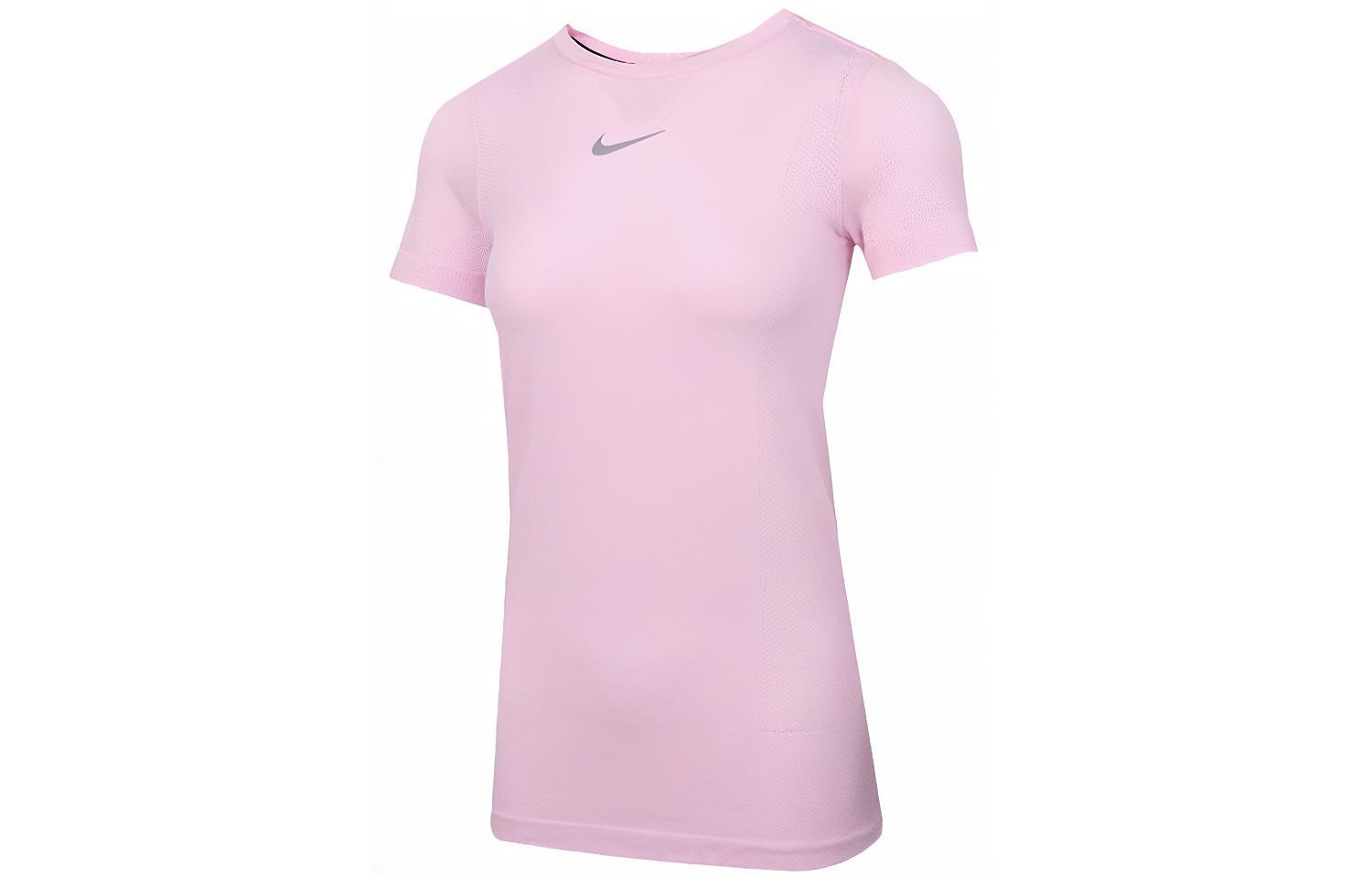 Футболка с втачными рукавами женская пенная розовая Nike — фото 2