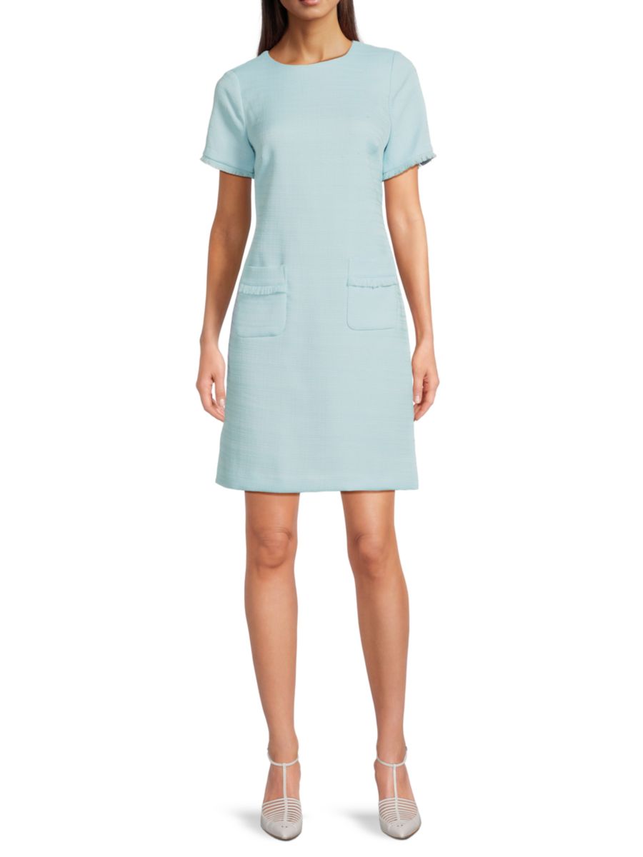 

Мини-платье А-силуэта с бахромой Tommy Hilfiger, цвет Porcelain Blue