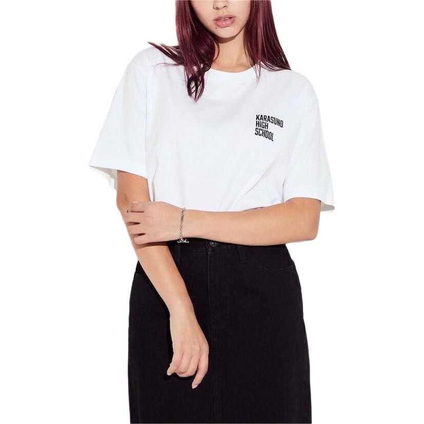 Футболка Volleyball Junior Co-branded Model Unisex White Uniqlo, белый — фото 3