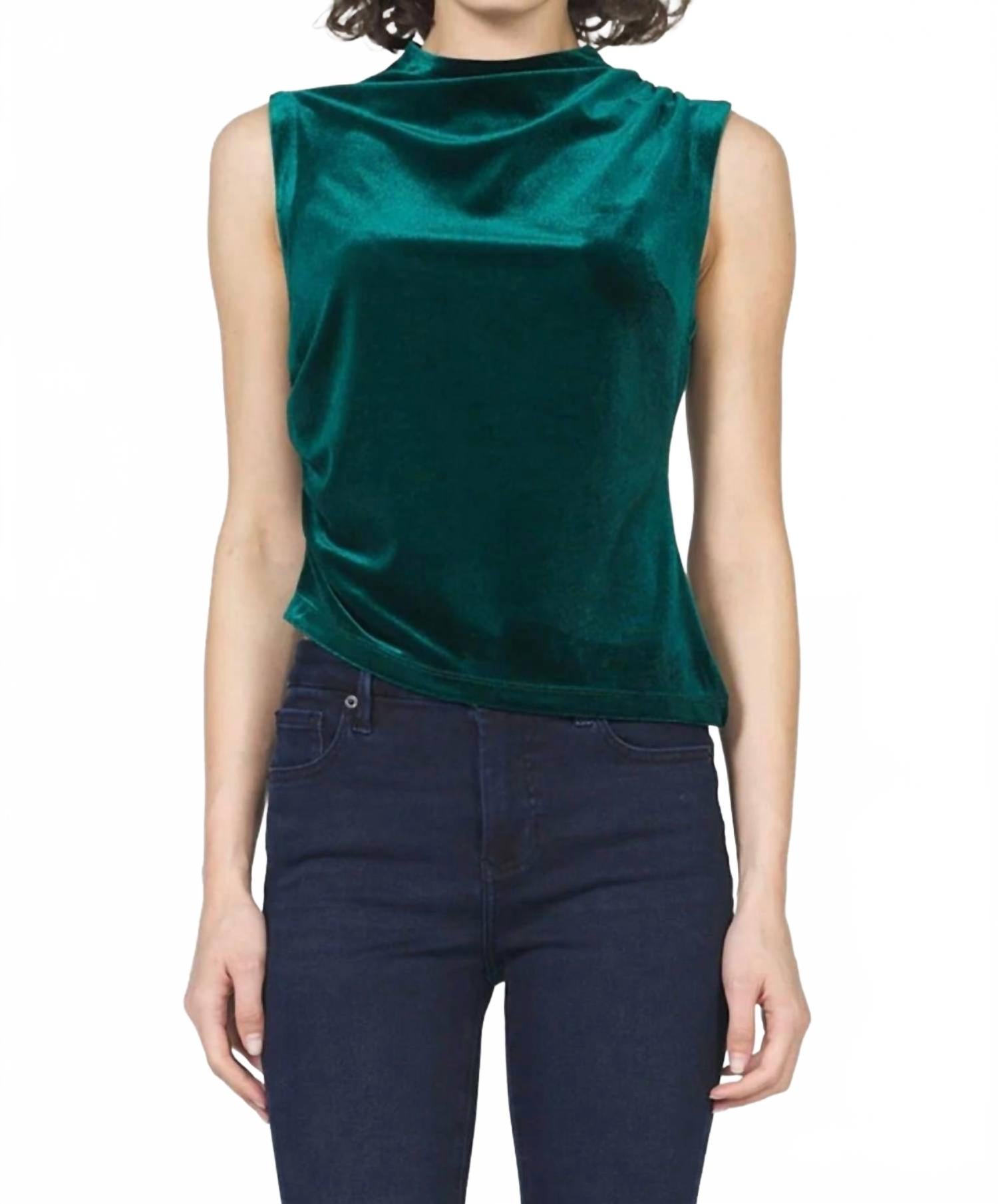 

DEAR JOHN DENIM Бархатный топ Shaunee изумрудного цвета