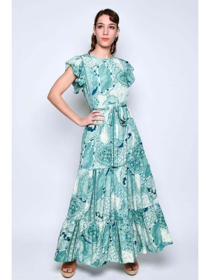 

Длинное платье Tarifa, бирюзовый/кремовый