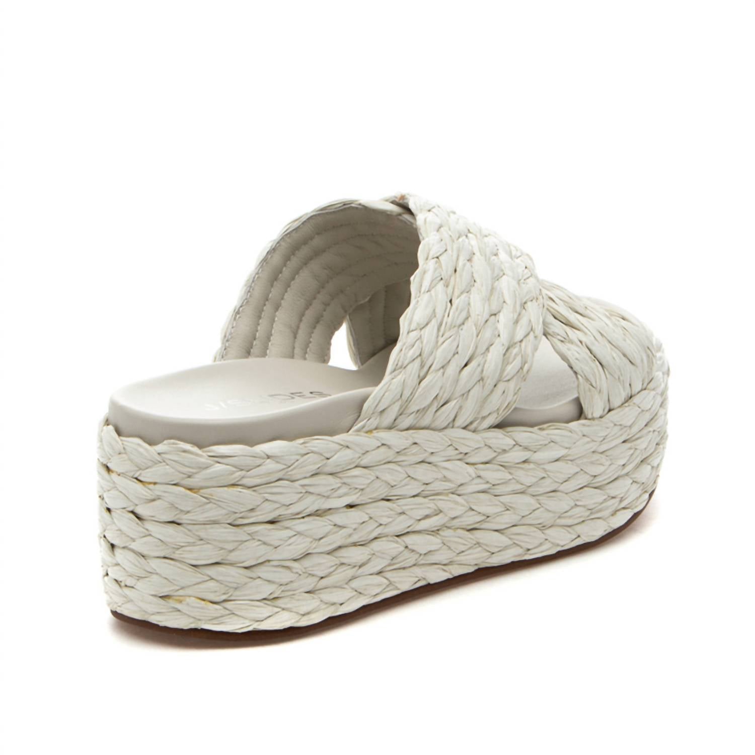 Женские босоножки-клин Quiver из рафии цвета кости J Slides, Bone Raffia — фото 3