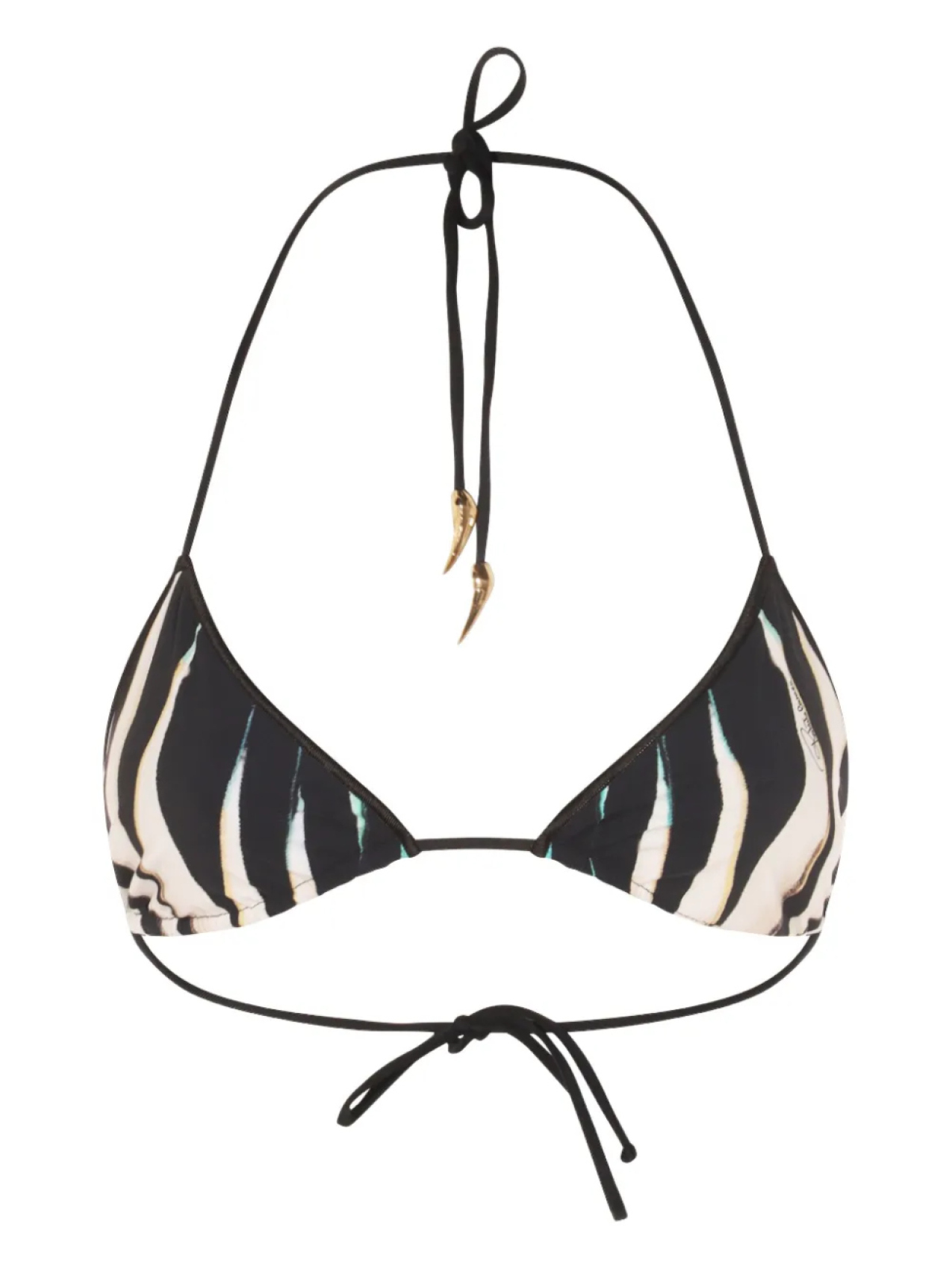 

Верх бикини с принтом Ray of Sea Roberto Cavalli, черный