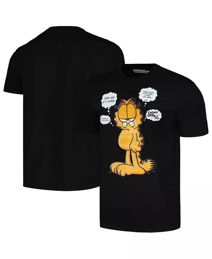 

Мужская и женская черная футболка Garfield Ask Me If I Care Freeze Max