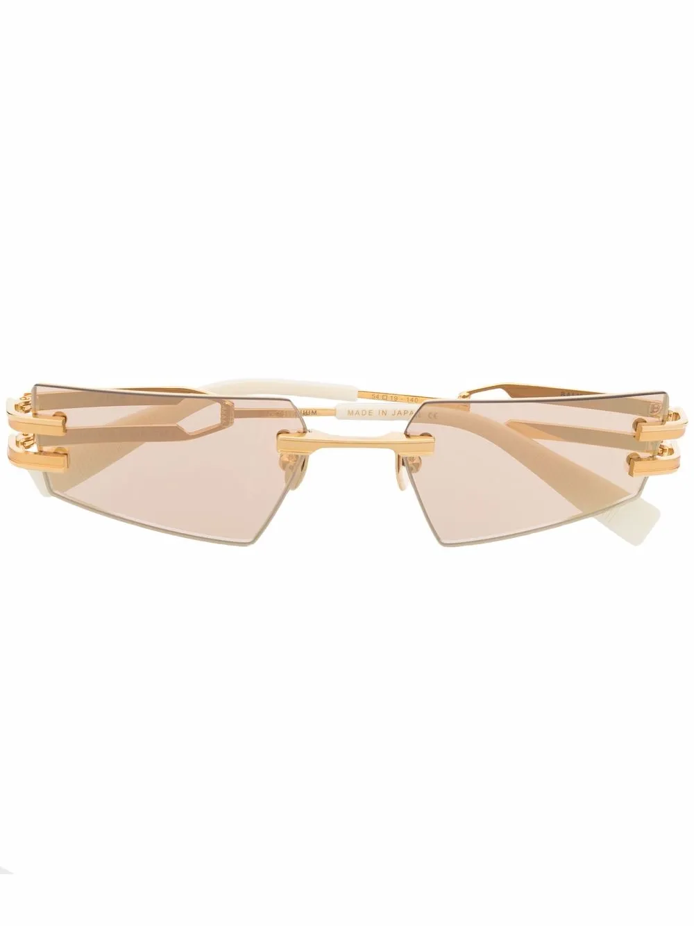 

Солнцезащитные очки в геометричной оправе Balmain Eyewear, золотой