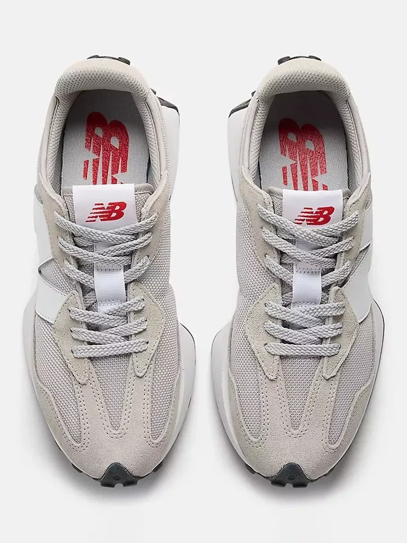 Кроссовки для бега в стиле ретро 327, светло-серые New Balance — фото 4