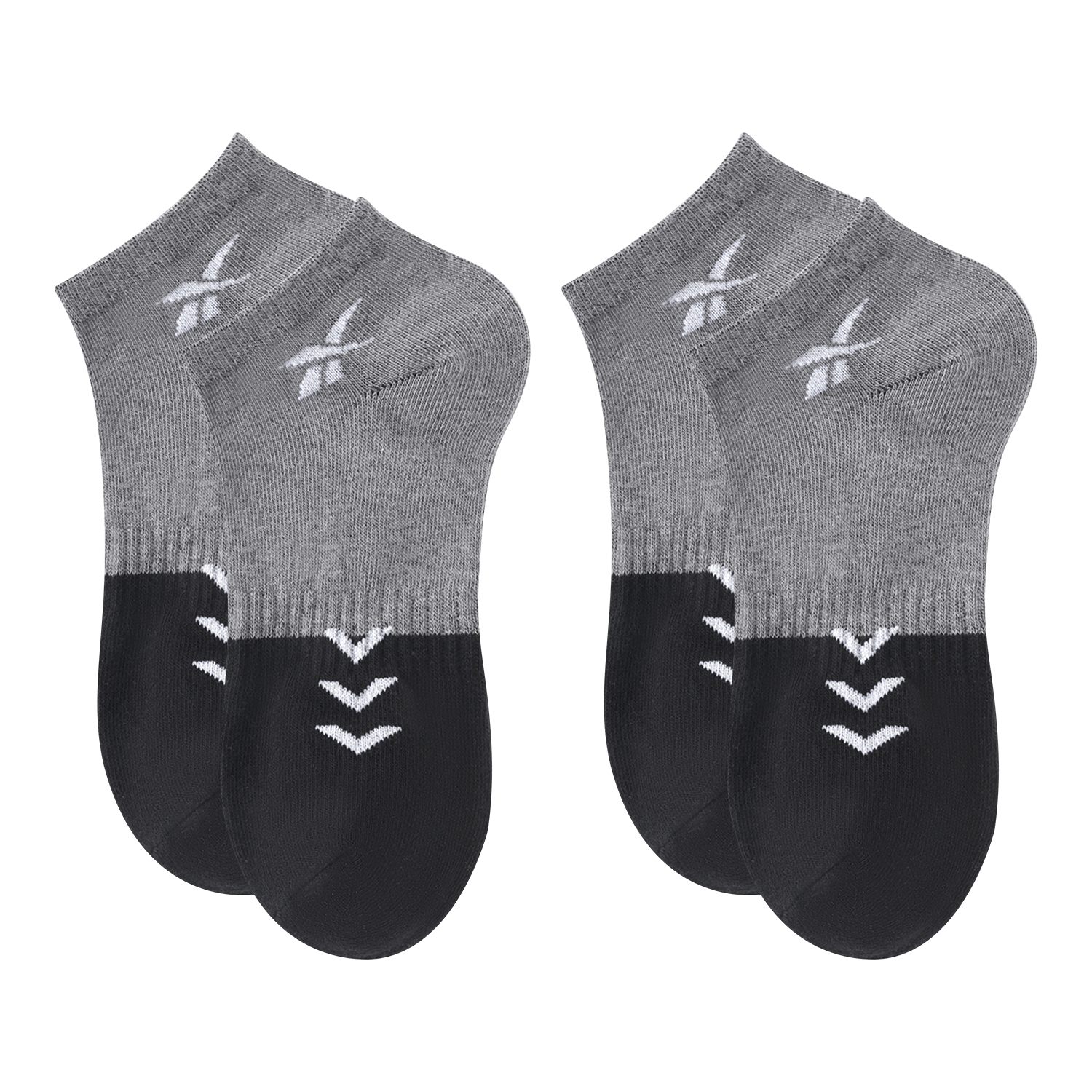 

Низкие носки унисекс 2 пары Reebok, серый/мультиколор