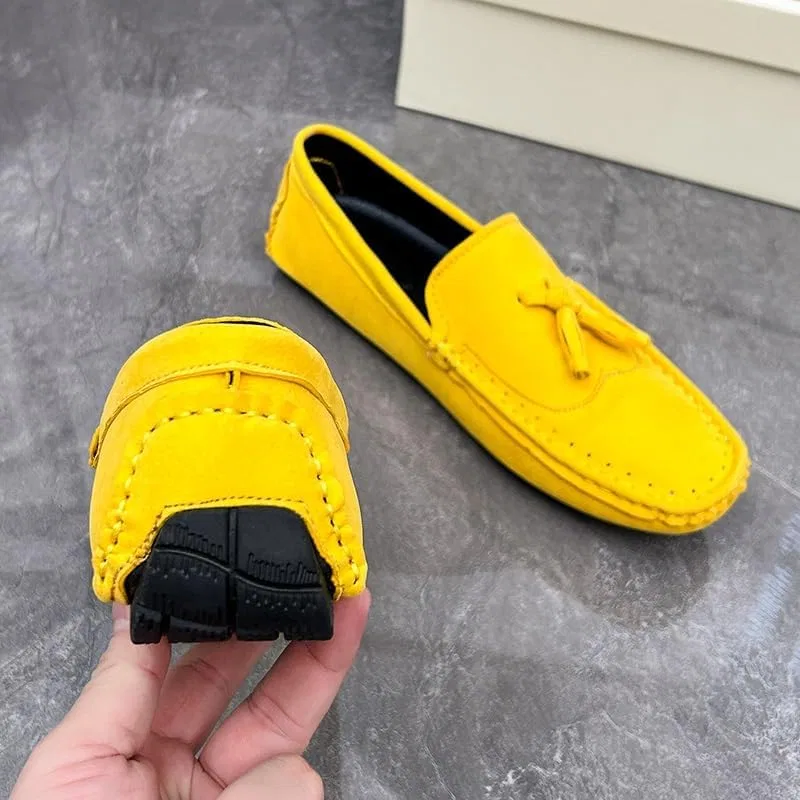Лоферы с кисточкой, замша, Vegan Leather, Yellow PUGHGAETZF — фото 2