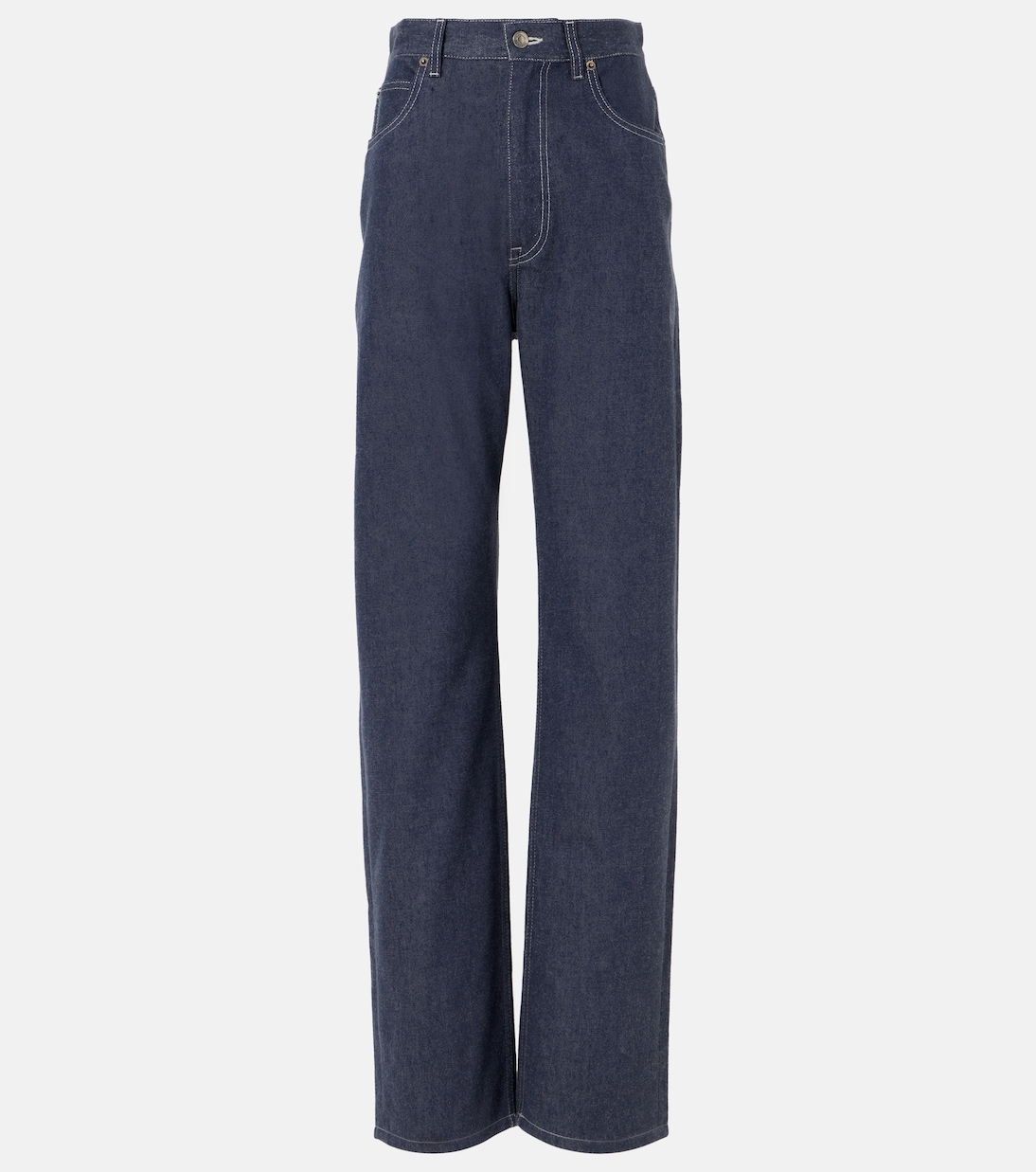 

Тай высокие расклешенные джинсы Loro Piana, Surge Blue