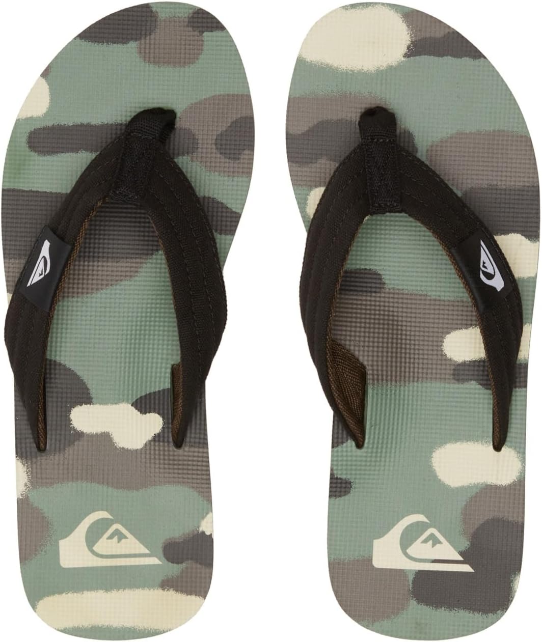 Мужские шлепанцы Quiksilver, черный/зеленый/коричневый — фото 4