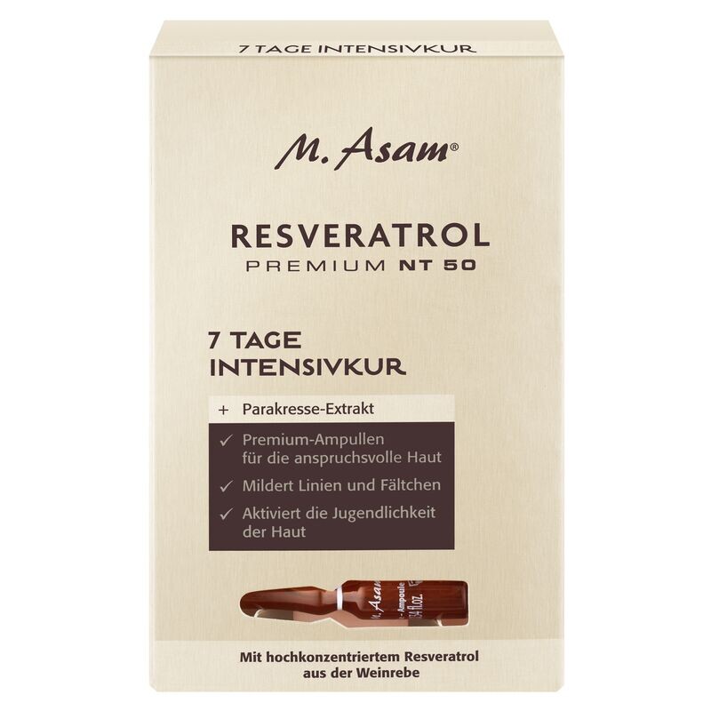 

РЕСВЕРАТРОЛ ПРЕМИУМ NT 50 7-дневный интенсивный курс лечения M. Asam, 7 ml