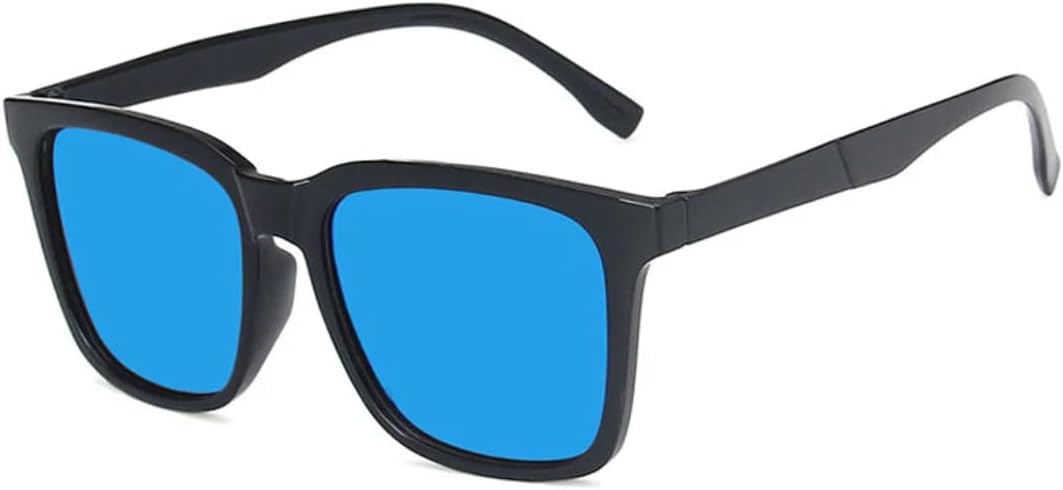 

Солнцезащитные очки с защитой UV400 | Большая оправа, линзы конфетных цветов | Для женщин и мужчин, для занятий спортом на открытом воздухе и вождения DSVIGF, Black Blue