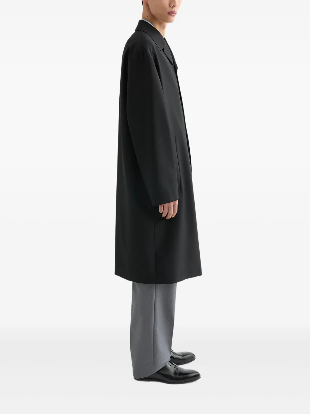 Шерстяное пальто на пуговицах Jil Sander, черный — фото 2
