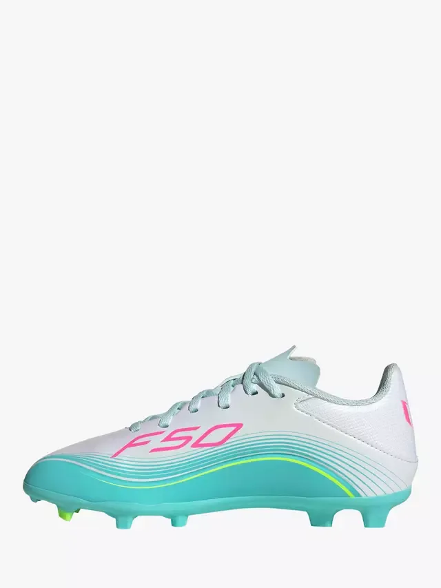 Детские футбольные бутсы F50 Messi League, белые/разноцветные adidas — фото 4