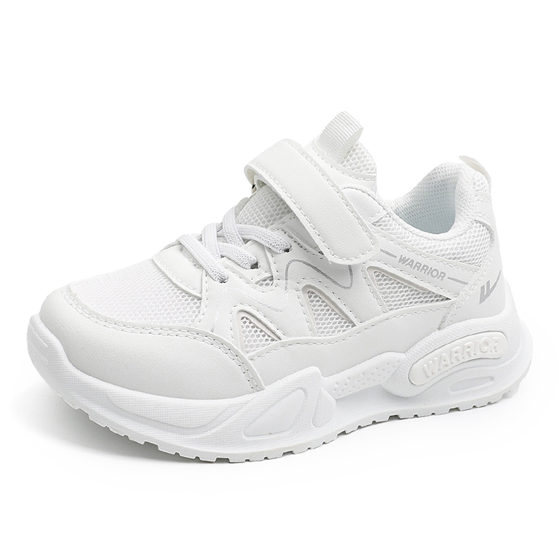 Детские кроссовки для бега Low top с защитой от истирания, дышащие и нескользящие WARRIOR, бежевый темно-синий — фото 4