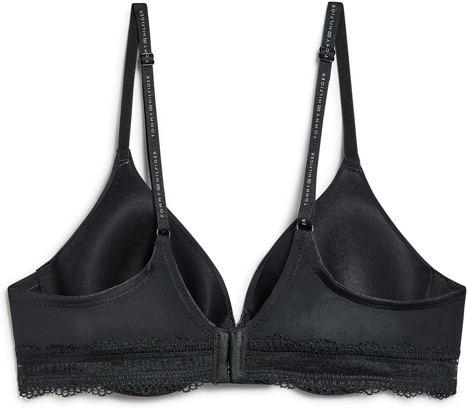 Женский бюстгальтер-майка Tommy Hilfiger с кружевной отделкой и микрофиброй, Black — фото 3