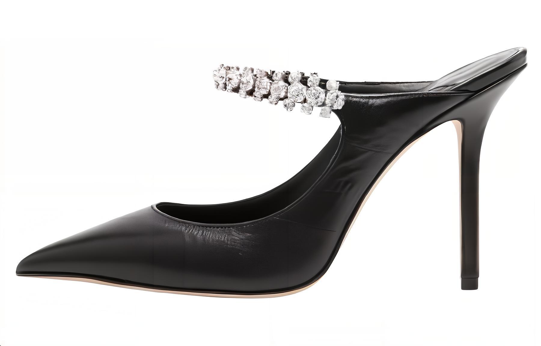 Кожаные мюли Bing 100 мм Jimmy Choo, Black